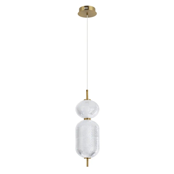 Nowoczesny okrągły żyrandol Corado PND-81438-1C-GD LED 15W 3000K złoty