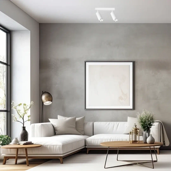 Salonowa lampa sufitowa Mica Spot ML2097 tubka cylinder biały