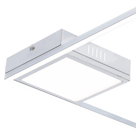 Kwadratowa LAMPA sufitowa SIRIUS 5285 Rabalux metalowy plafon LED 30W 4000K do salonu chrom