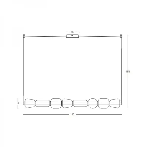 Szklana lampa wisząca 23066 LED 37W 3000K przydymione szkło czarny