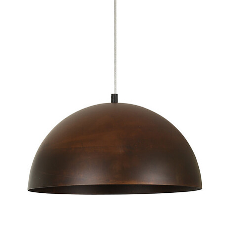 Metalowa kopuła wisząca Hemisphere 6367 retro lampa do holu rdzawa