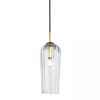 Szklana lampa wisząca 22119 do jadalni nad stół przezroczysta złoty