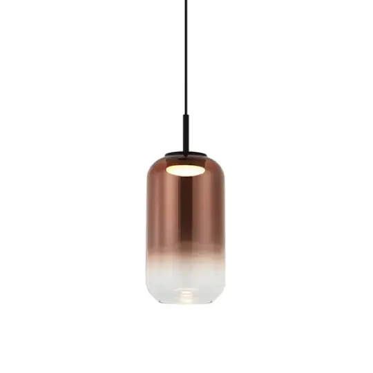 Kuchenna lampa wisząca 23219 LED 12W 3000K szklana miedziana czarna