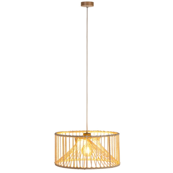 Skandynawska lampa wisząca REVE 184417174 okrągła boho pleciony kremowy