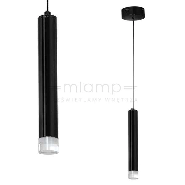 LAMPA wisząca CARBON ML182 Milagro metalowa OPRAWA zwis LED 5W 4000K sopel tuba czarna