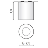 Minimalistyczna lampa sufitowa Boris AZ1110 tuba do holu czarna