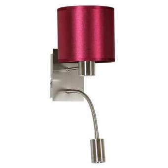 Ścienna lampa SYLWANA 21-29317 abażurowa na peszlu LED 3W 3000K burgund