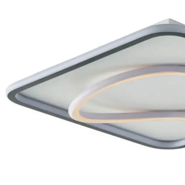 Kwadratowy plafon Lens MX3889-1B-3BGT LED 32W 3000K ściemniacz biały