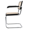 Kuchenne krzesło z podłokietnikami VIENNA MH-015CH-BN Step rattan czarne beżowe
