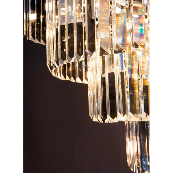 Kryształowa lampa wisząca Eulalia EUL1250 glamour kryształki chrom