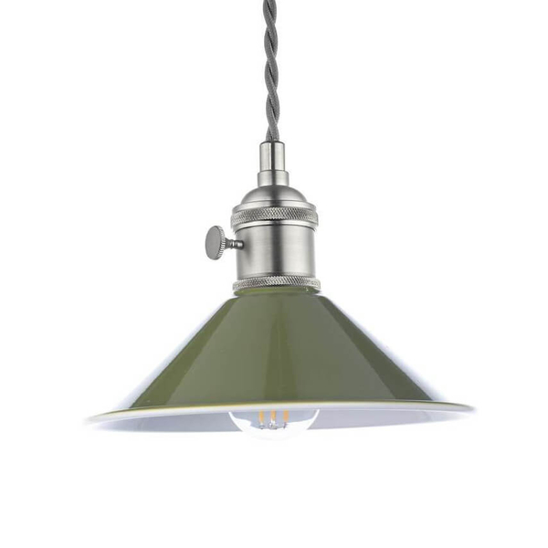 Antyczna lampa do kuchni Hadano HAD0161-07 Dar Lighting zielony szary
