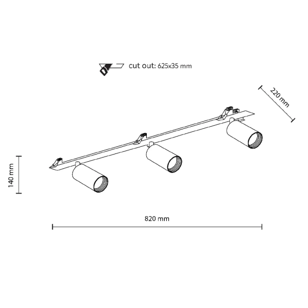 Loftowa lampa sufitowa Amis 10808 tubki na belce złoty czarny