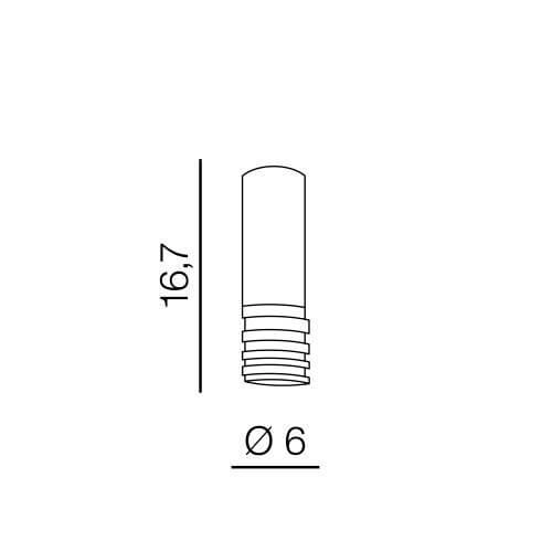 Sufitowa lampa metalowa Locus downlight do sypialni biały