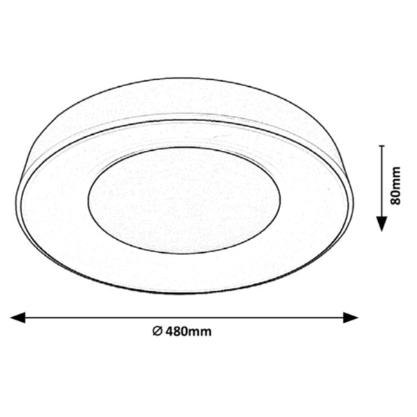 Plafon do jadalni z pilotem Ceilo 3083 Rabalux LED 38W 3000-6500K biały