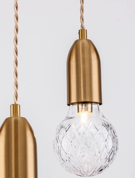 Nowoczesna lampa wisząca Bani kaskada z kryształkami złota