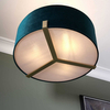 Lampa wisząca z abażurem Hayfield 95839 Endon do sypialni zielona złota