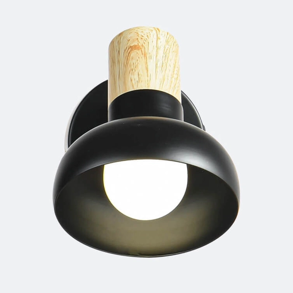 Kinkiet LAMPA ścienna Arezzo LP-1420/1W BK Light Prestige metalowa OPRAWA regulowany reflektorek drewniany czarny