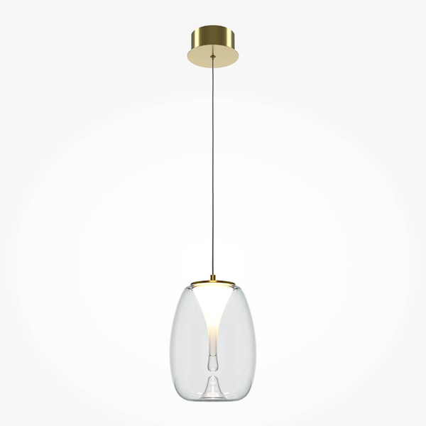 Zawieszana lampa Splash MOD282PL-L8G3K1 LED 7W 3000K złota przezroczysta