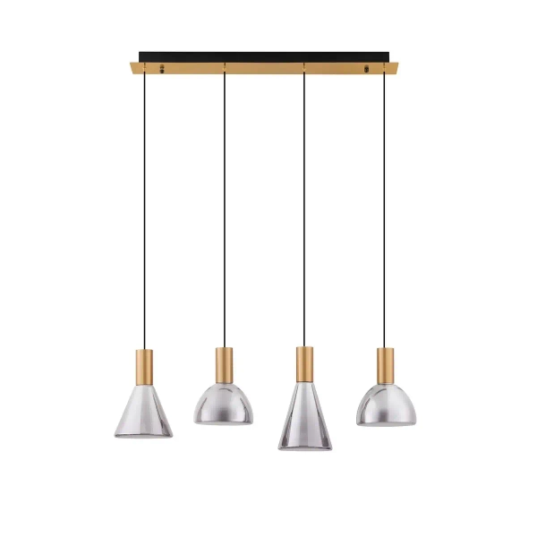 Designerska wisząca lampa SARDUNO LE45140 LED 27W 3000K złota szara