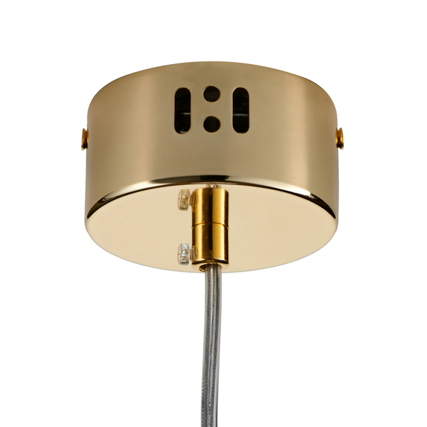 Lampa wisząca do jadalni Golden Pipe DN916 Step sopel tuba złota