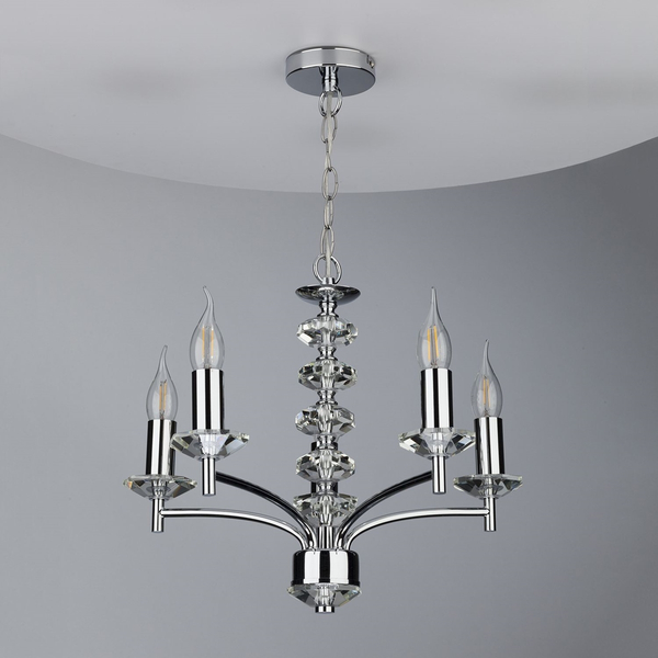 Żyrandol kryształ pałacowy Oleana OLE0550 Dar Lighting świecznik chrom