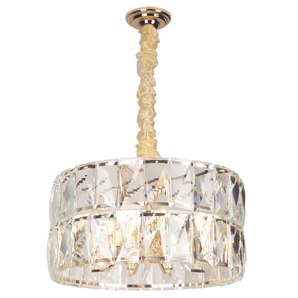 Pałacowa lampa do salonu PASCAL P0351 Maxlight metal szkło złota