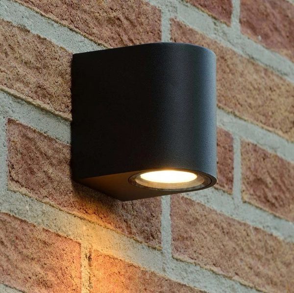 Elewacyjny kinkiet metalowy Zaro 69801/01/30 nowoczesna tuba czarna