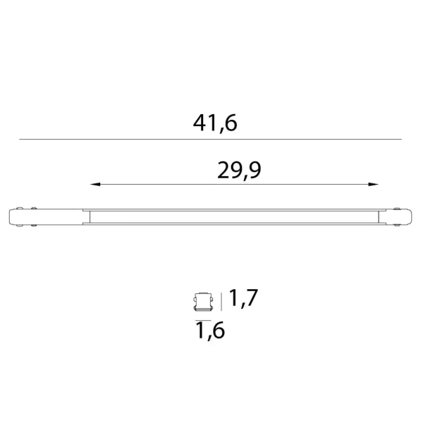 Lampa magnetyczna sufitowa liniowa M0056N LED 9,7W 3000K biała