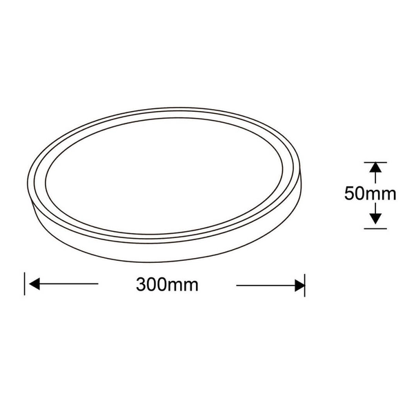 Sufitowa lampa Vegas LP-550/1C S 4BK Light Prestige LED 18W 4000K IP54 biały czarny