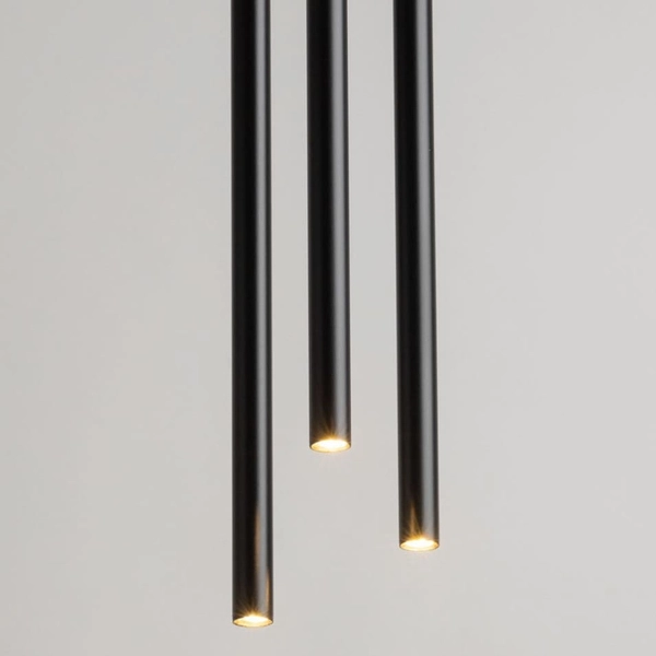 Potrójna lampa wisząca sople Sopel 33622 Sigma salonowa metalowa czarna