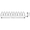 Światełka do dekoracji LED 0,6W 1,1m choinki białe ciepłe