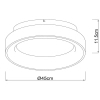 Plafon kuchenny MIRAGE 36114/27/30 Lucide LED 33W 2700K czarny
