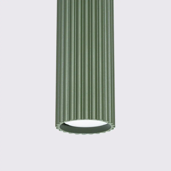 Ryflowana lampa wisząca KARBON SL.1613 potrójna oliwkowa