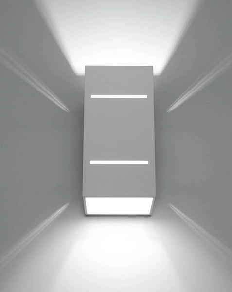 Kinkiet LAMPA ścienna SL.0477 prostokątna OPRAWA metalowa biała