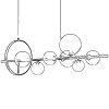 Szklana wisząca lampa DURINGO CGDURINGO90BK LED 18W 3000K kule czarny