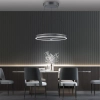 Wisząca lampa PUREE-LOOP szara LED 53W 2700-5000K pierścień do jadalni nad stół 2551-15