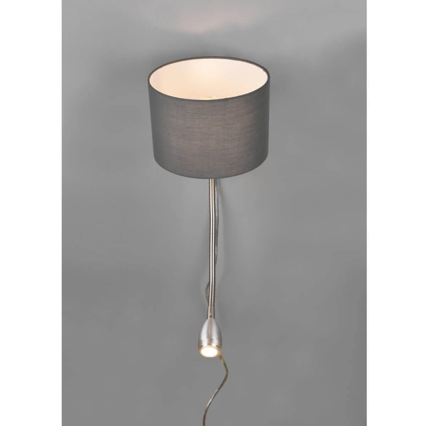 Kinkiet ścienny z abażurem HOTEL 271170211 LED 3,1W 3000K szara srebrny