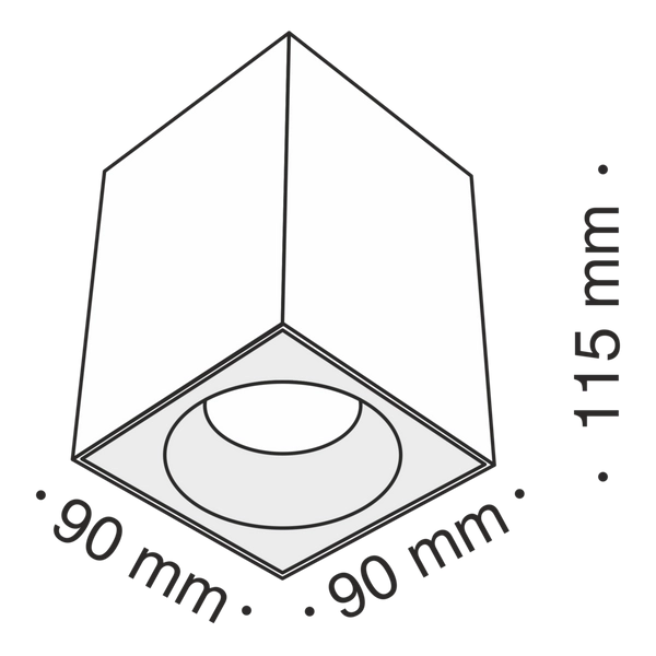 Nasufitowy downlight Zoom C030CL-01B Maytoni metalowy IP65 czarny