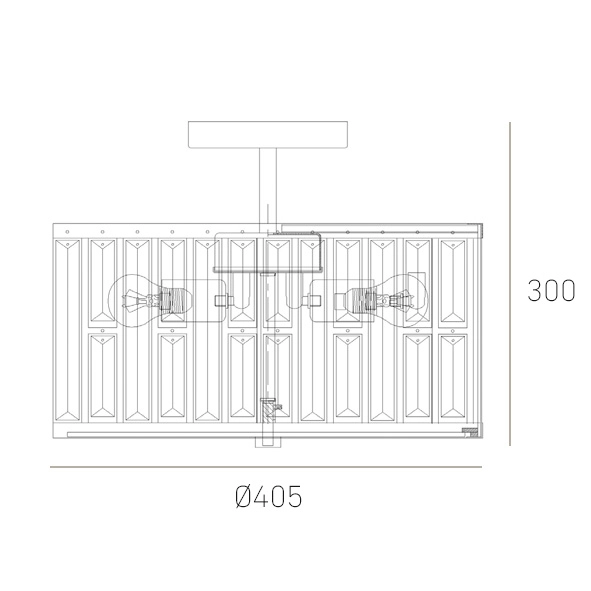 Plafon pałacowy Kyiv C03411CP Cosmolight kryształy crystals złoty