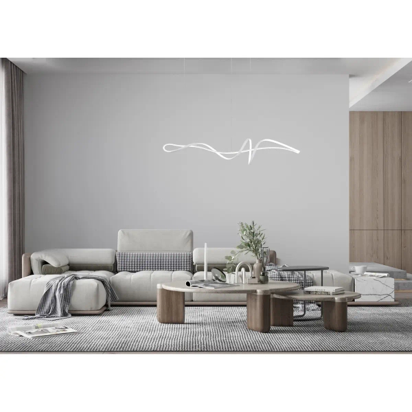 Spiralna lampa wisząca Mila PND-23523-WH LED 40W 3000-6000K biała