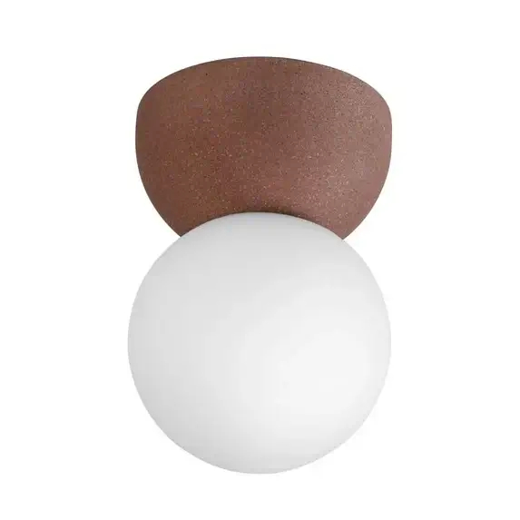 Minimalistyczna szklana sufitowa lampa TROSILA LE45295 czerwona