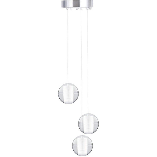 Wisząca lampa balls nad stół Starlight ST-9228-3 Step kryształowa chrom
