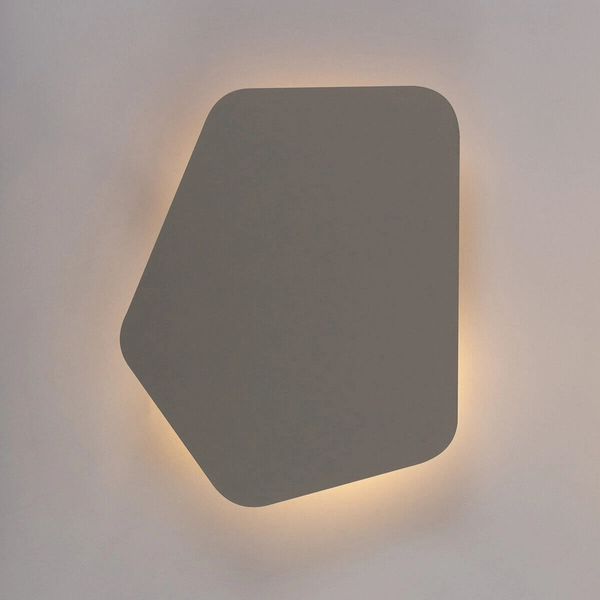 Kinkiet naścienny Diamo 40952 Sigma do holu nieregularny szary