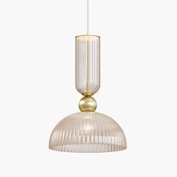 Kopułowa lampa zwisająca Antic MOD302PL-01CG1 do salonu mosiądz