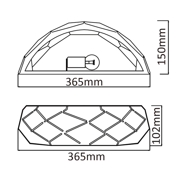 Półokrągła lampa ścienna Reus LP-8069/1W GD Light Prestige złota