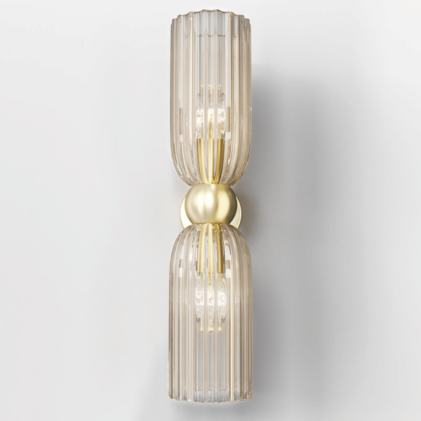 Lampa naścienna z kloszami Antic MOD302WL-02CG szkło złoty