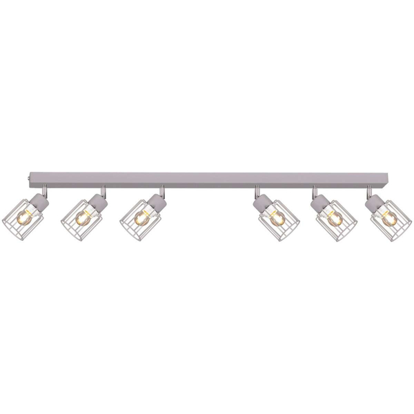 Industrialna LAMPA sufitowa K-4588 Kaja metalowa OPRAWA regulowane reflektorki druciane szare