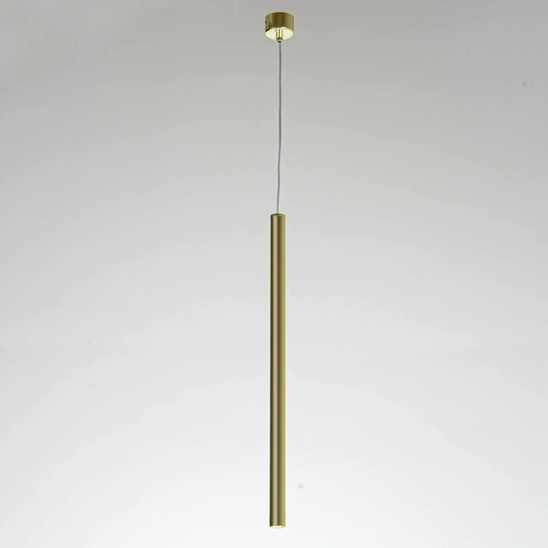 Wisząca lampa salonowa Lunga LP-894/1P GD nowoczesna tuba metalowy sopel złoty
