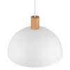 Lampa wisząca kopuła do salonu Oslo 4851 TK Lighting drewniana biała