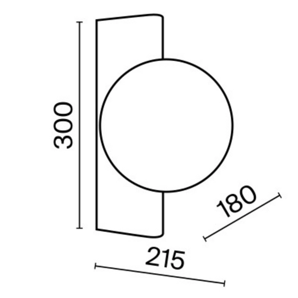 Lampa ścienna Awangarda MOD324WL-01CH kula ball chrom